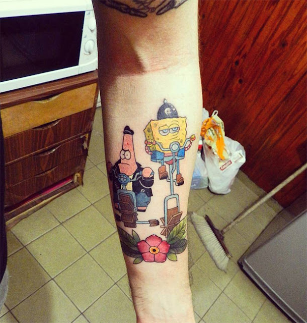 tatuagens do desenho Bob Esponja