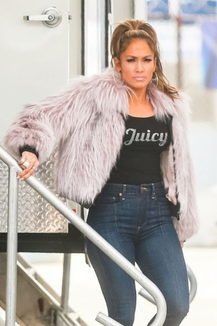 Jennifer Lopez on the Set of Hustlers in New York 2019