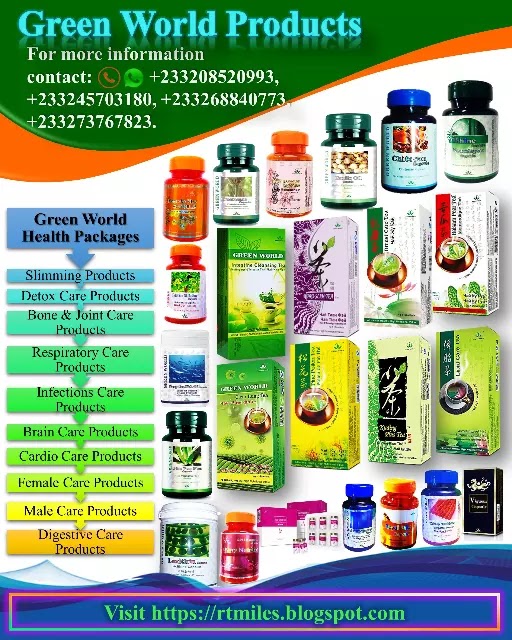 Herbal Products from Green World Ghana are supplement and vitamins