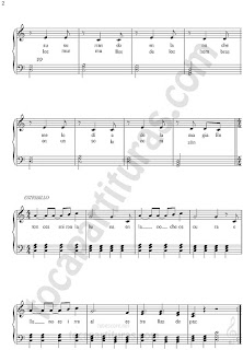 2  Partitura de Estrellas de Paz para Piano fácil (incluye letra) Easy Sheet Music Peace Stairs