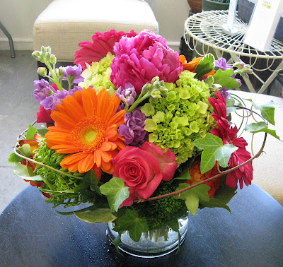  quick shots of a sample centerpiece we did last week for a June wedding