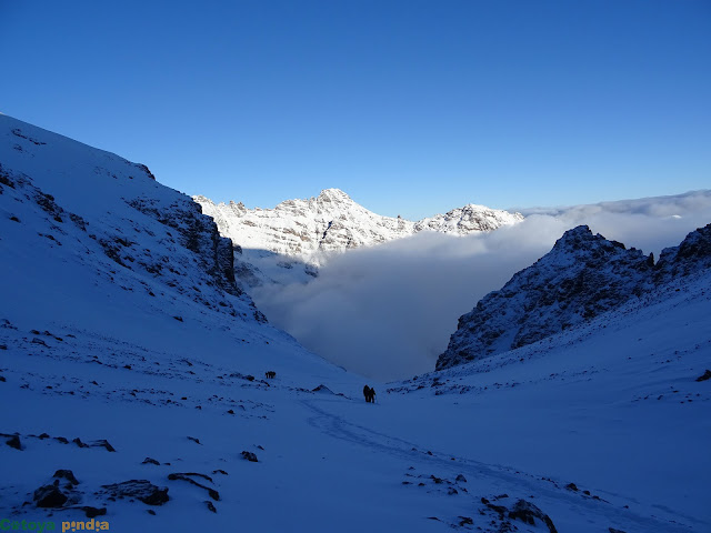 Vista atrás camino hacia el Toubkal