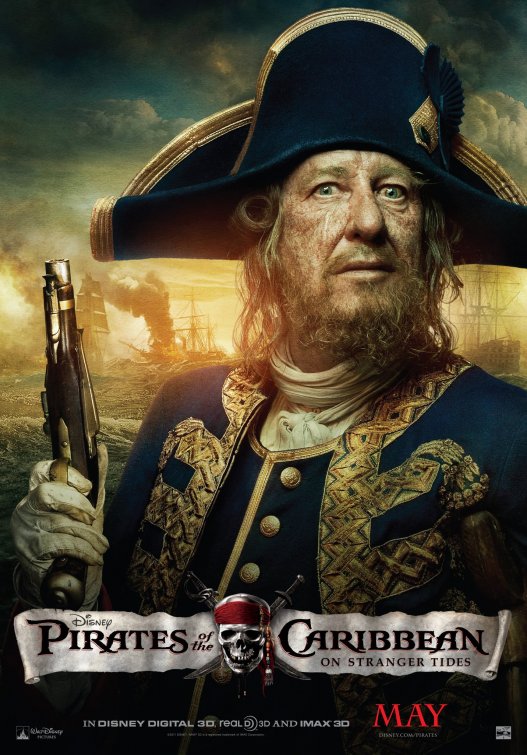 Pirates of the Caribbean 4 Captain Barbossa poster