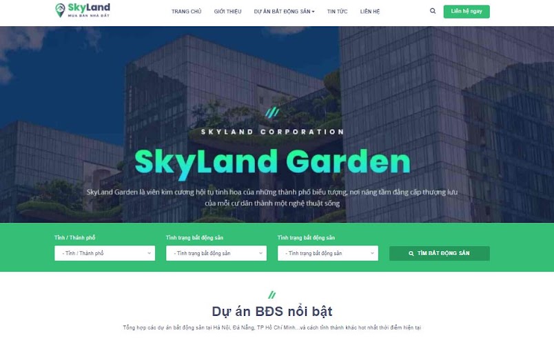 Template blogspot bất động sản Skyland