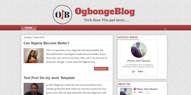 OgbongeBlog template