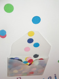 carte anniversaire pois couleur confetti