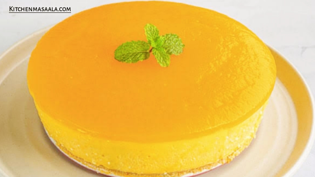 मैंगो केक बनाने की विधि || Mango cake Recipe in Hindi, Mango cake image, मैंगो केक फोटो, kitchenmasaala.com