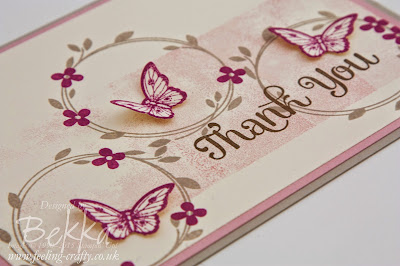 Pretty Thank You Card featuring Your Perfect Day and Papillon Potpouri Stamps from Stampin' Up! UK