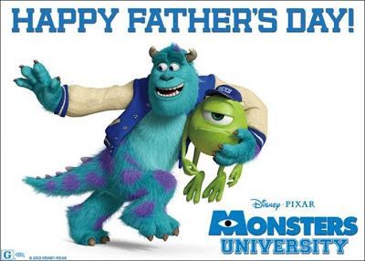 download #FREE Disney-Pixar #MonstersU & #DisneyPlanes #FathersDay cards