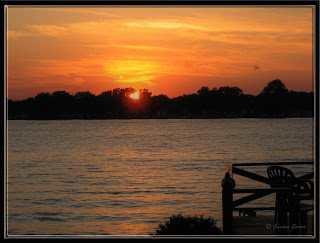 sunset on the water