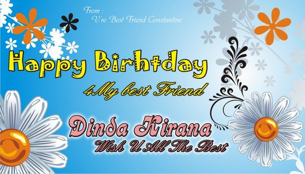 Diary of Diandra :): Membuat Ucapan Happy Birthday 
