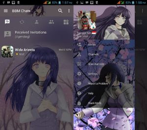 Download BBM MOD Tema Hinata Update full Display Pictures 