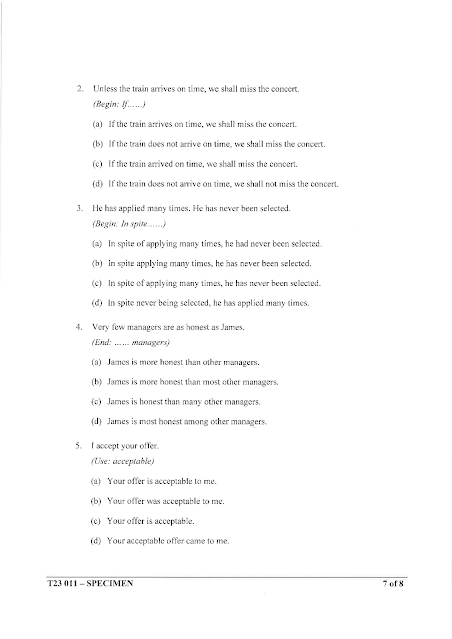 sample papers for class 10 icse english language with answers 2023