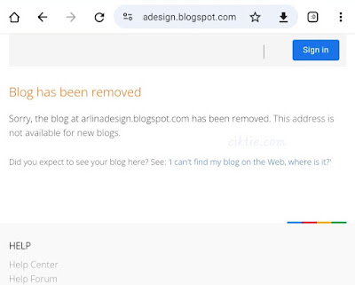 Blog has been removed