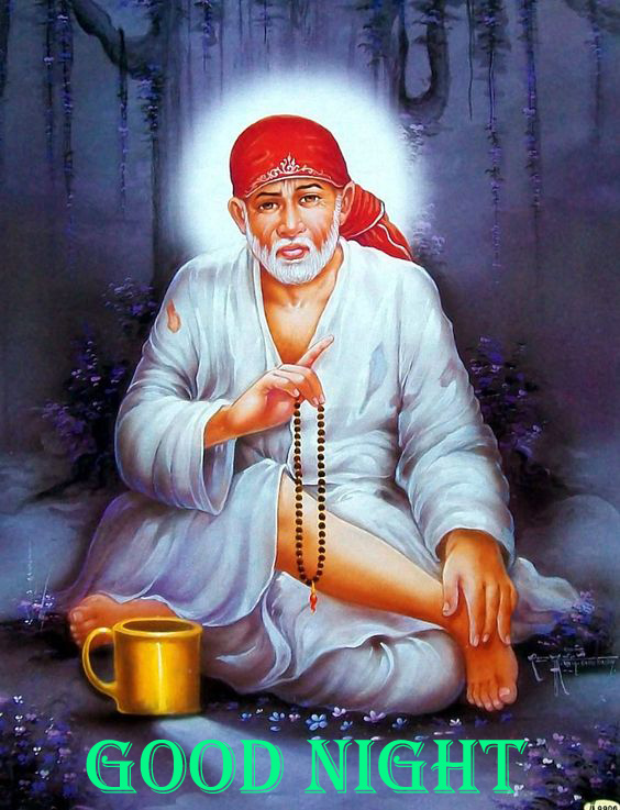 Sai Baba Good Night Wallpaper