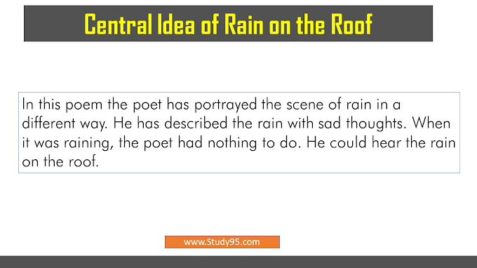 Central Idea of Rain on the Roof - Study95