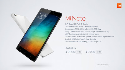 Harga dan Spesifikasi Xiaomi Mi Note