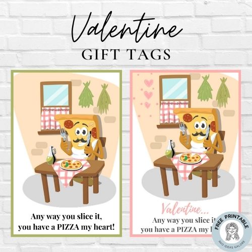 Free Printable Valentine Pizza Tag