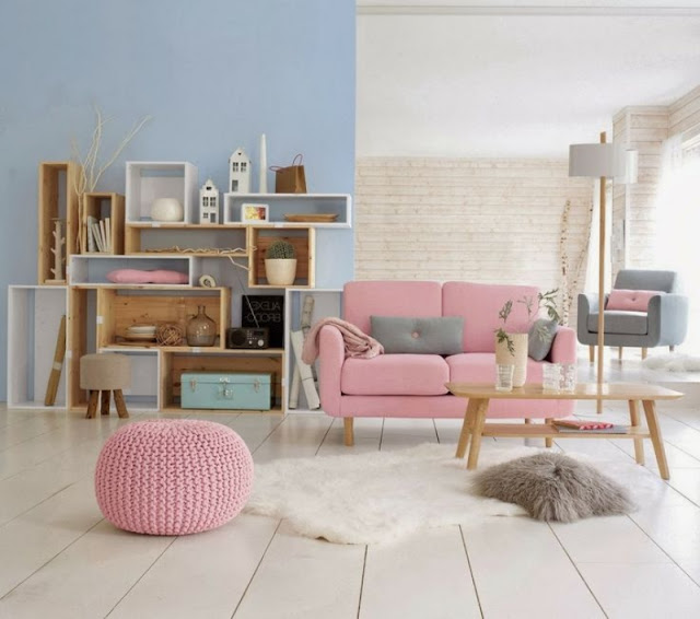 Hình ảnh mẫu sofa văng mini giá rẻ Hà Nội với thiết kế hiện đại cùng gam màu hồng điệu đà