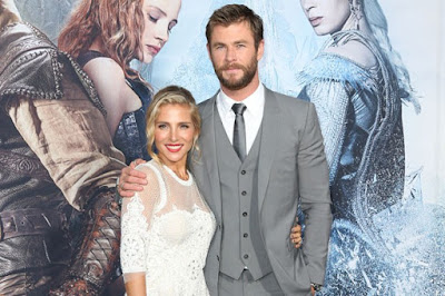 Chris Hemsworth and his wife photos