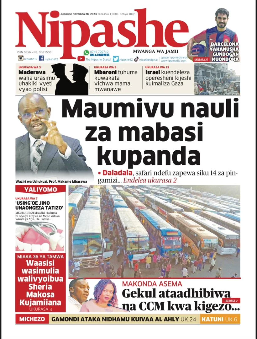 Haya Hapa Magazeti ya Leo Tarehe 28 November 2023