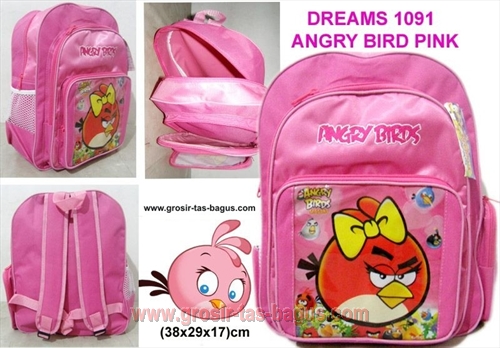 Tas Ransel Anak Sekolah Cewek Dreams 1091 Angry Bird Murah dan Bagus Rp 65.000