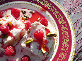 summer pudding, Valentine's Day pudding, berry ice cream dessert
