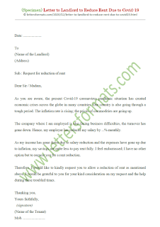 sample letter to landlord to reduce rent due to covid 19