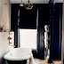 I'm loving: Black and white bathrooms