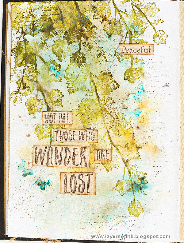 Layers of ink - Ivy Art Journal Page by Anna-Karin Evaldsson