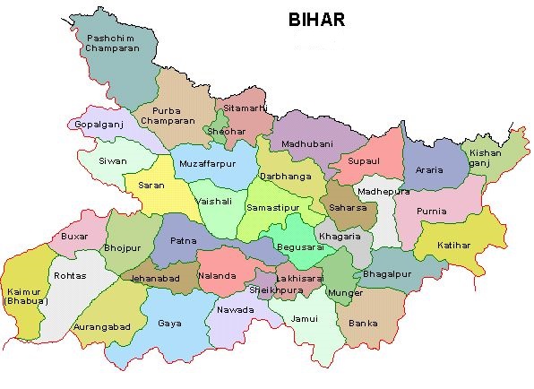 Bihar Map,Bihar district maps,state of bihar map