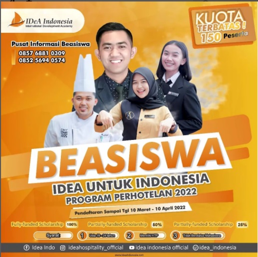 Pendaftaran Beasiswa Idea Untuk Indonesia Tahun 2022