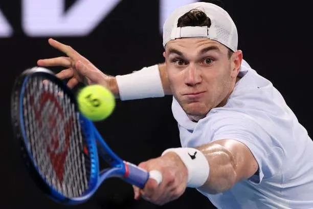 Britain's Jack Draper during his men's singles match on day six of the Australian Open tennis tournament in Melbourne on January 17, 2025. Photo by David Gray/AFP/Getty Images