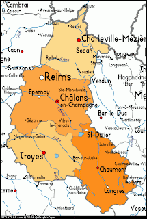 Carte de Champagne Ardenne Département Région
