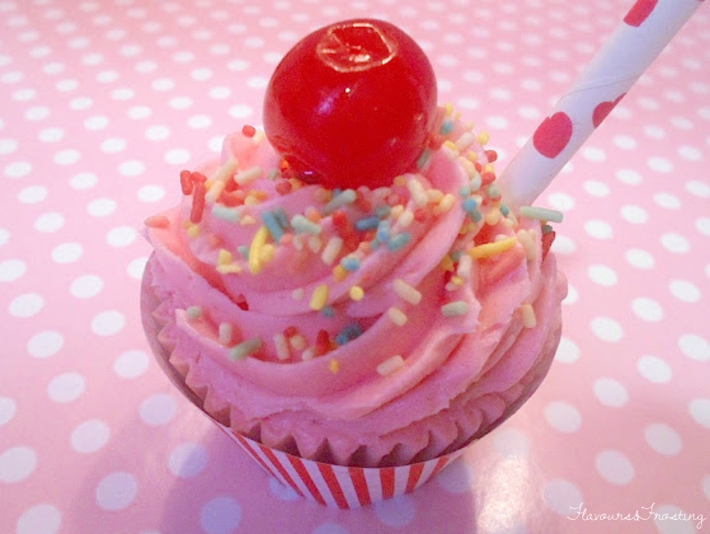 Strawberry Milkshake Cupcakes