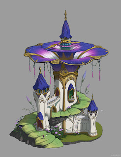 "Elf House" by MEMESU on Artstation