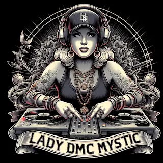 Logo theme - djette dj Lady woman girl Fille femme dmc mystic princess princesse féminise