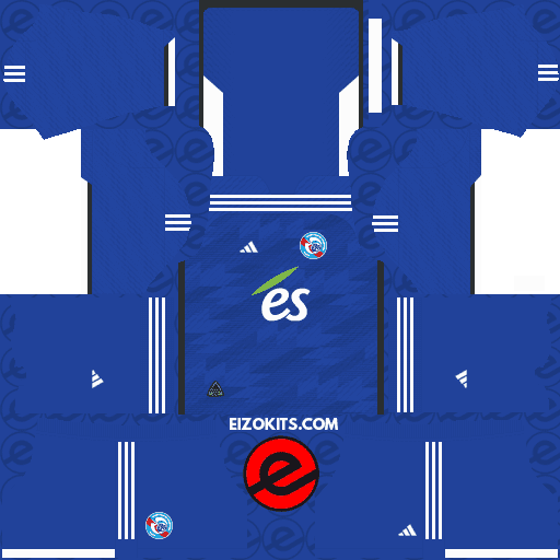 RC Strasbourg 2023-2024 Kits Released Adidas - Dream League Soccer Kits (Home)