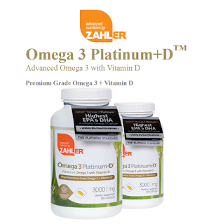 Zahler® 白金級Omega 3 (最高量DHA+EPA)+Vitamin D 90粒 1個月份 (代購)