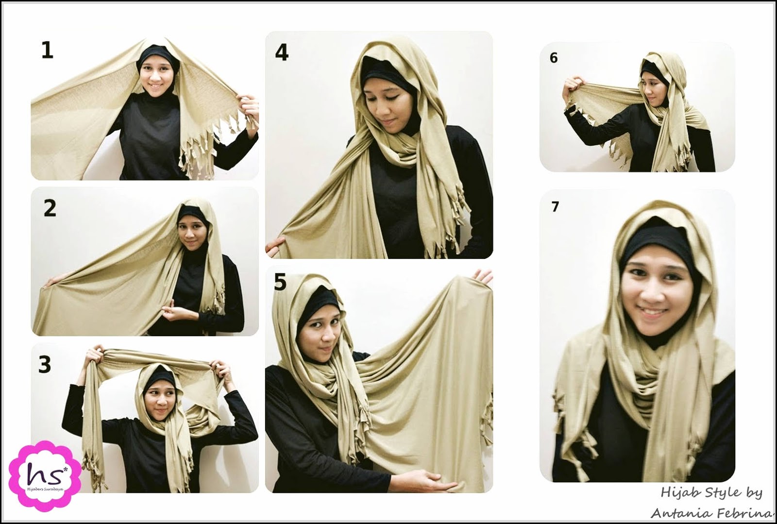 Cara Memakai Jilbab Selendang Sederhana Yang Cantik
