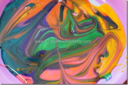 Gorgeous color mixing for babies with edible finger paint