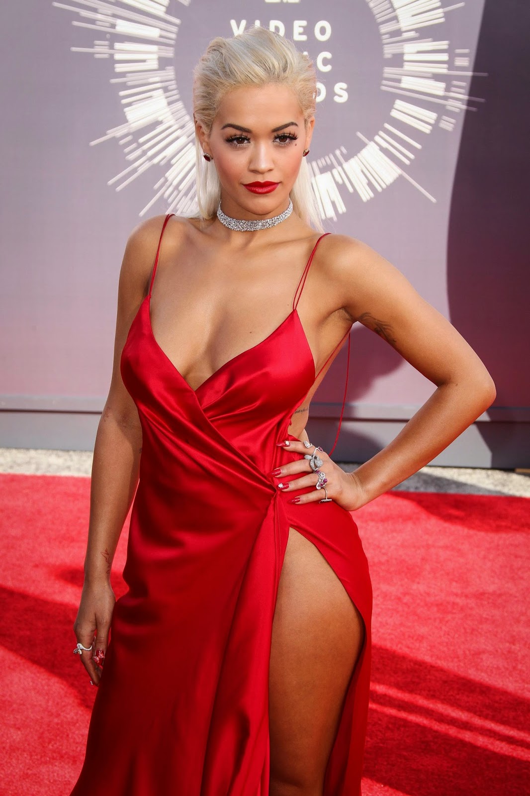 Rita Ora Red Dress