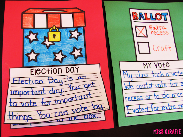 Election Day writing crafts that are no prep and so much fun to learn about the election and voting