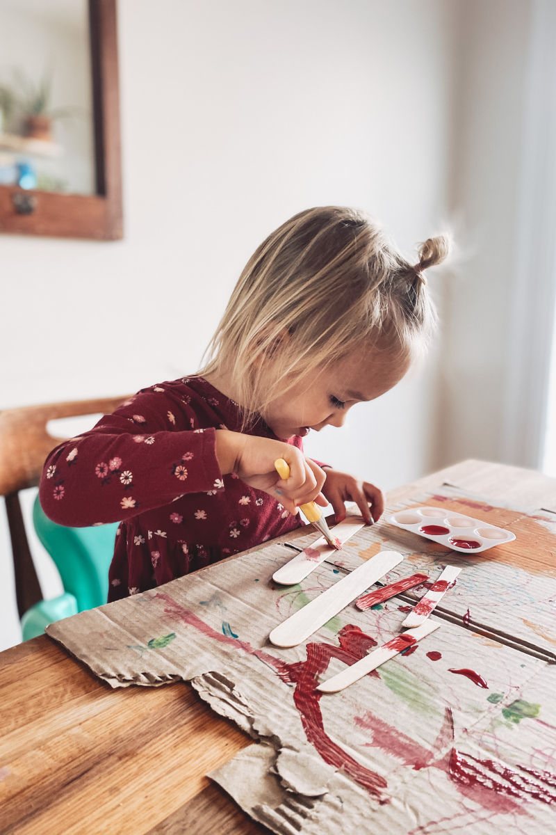 craft time for toddler with popsicle sticks