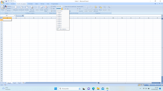 Cambiar el alto del área de impresión de Excel