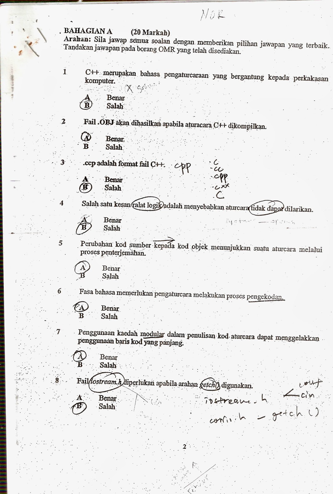 Contoh Soalan Exam N19 - Kecemasan w