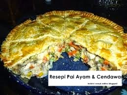 Resepi Pai Ayam dan Cendawan