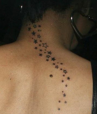Back star tattoos