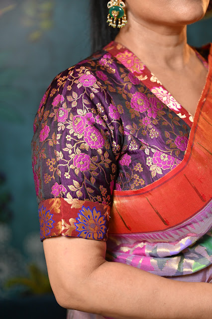 Silk brocade paithani saree