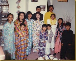 Berhari-raya dengan keluarga pelajar Sabah di Buckinghamshire 1995